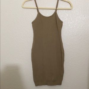 Tan/Brown body con mini dress